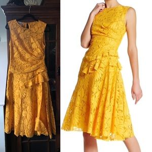 Oscar de la renta saffron dress retail $3,490